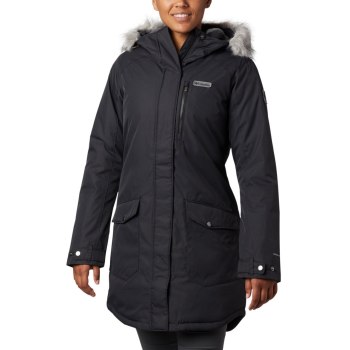 Columbia Ženske Jakne - Suttle Mountain Long Insulated Crne | IQRX-93451